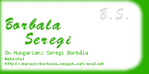 borbala seregi business card