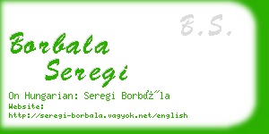 borbala seregi business card